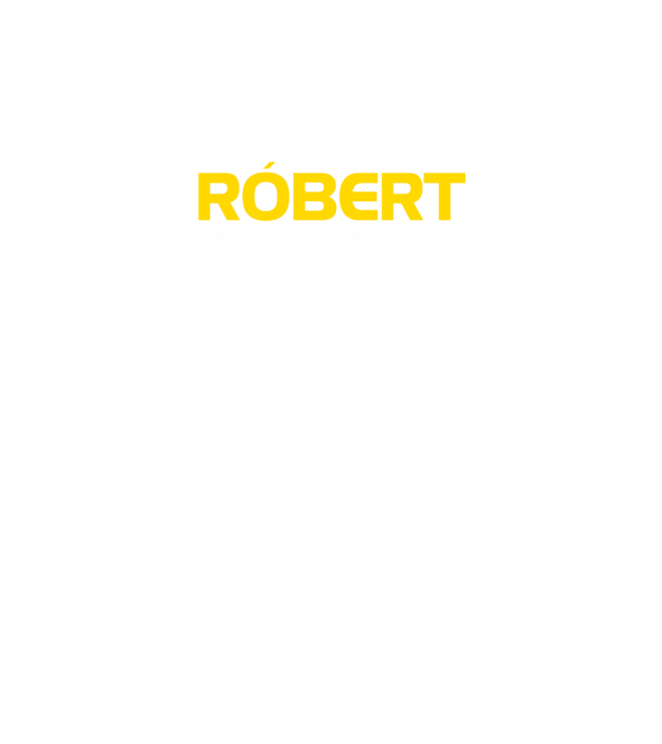 Róbert (Egyszerűen a legjobb) minta fekete pólón