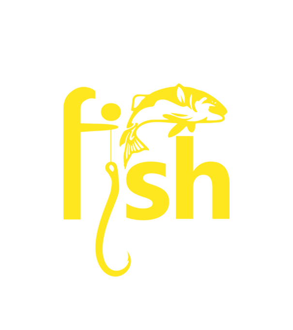 Fish minta fehér pólón