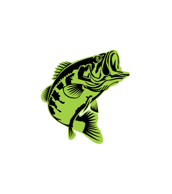 Angry Fish (green) minta fehér pólón