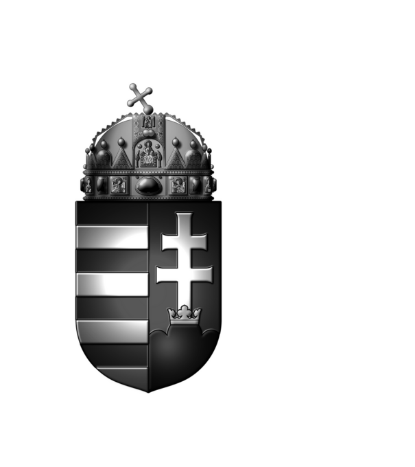Címer (szürke) minta fekete pólón