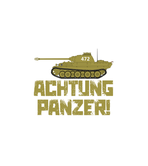 Achtung Panzer (Párduc) minta fehér pólón