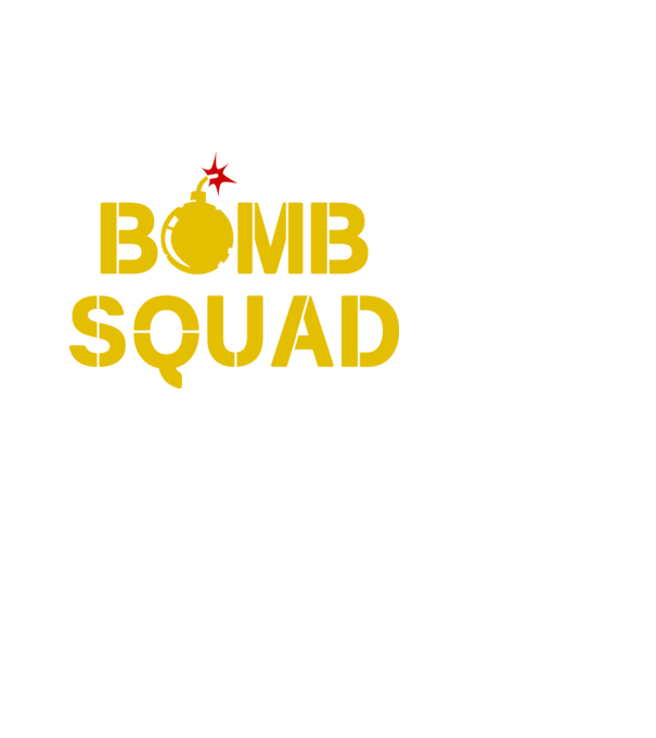 Bomb Squad minta fehér pólón
