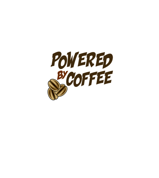 Powered by Coffee minta szürke pólón