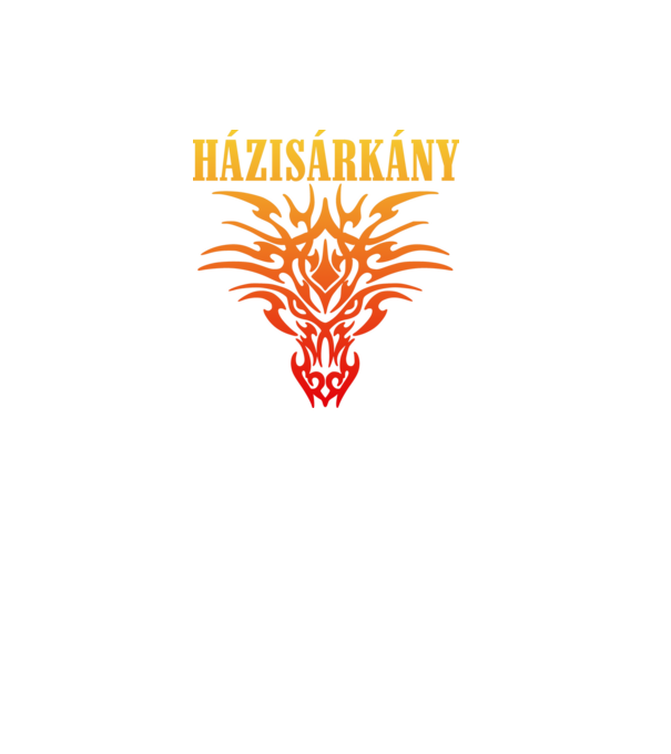 Házisárkány minta fekete pólón