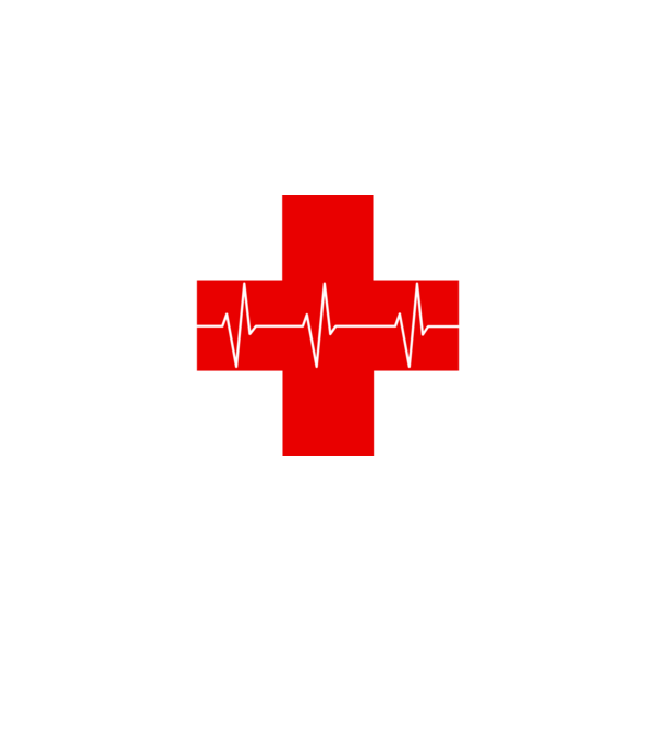 Red Cross EKG minta fehér pólón