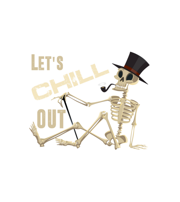 Lets Chill out minta fehér pólón