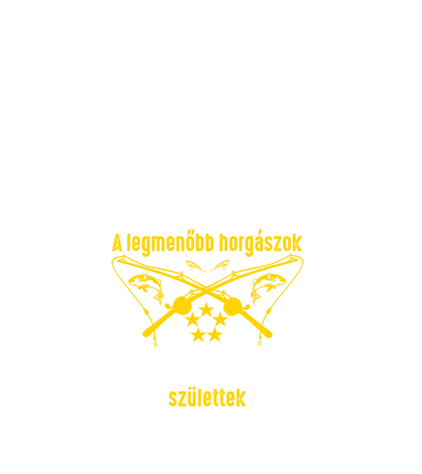 Horgász - Április minta fehér pólón
