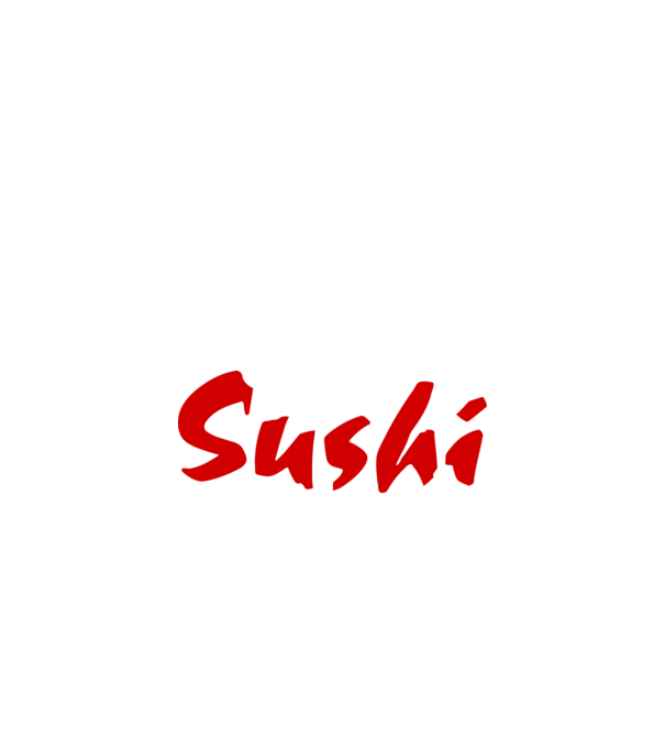 Sushi Mester minta fekete pólón