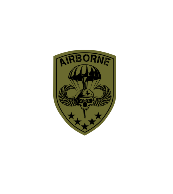 Airborne minta szürke pólón