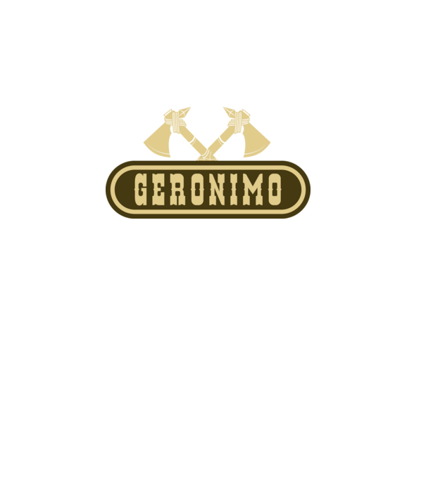 Geronimo minta fekete pólón