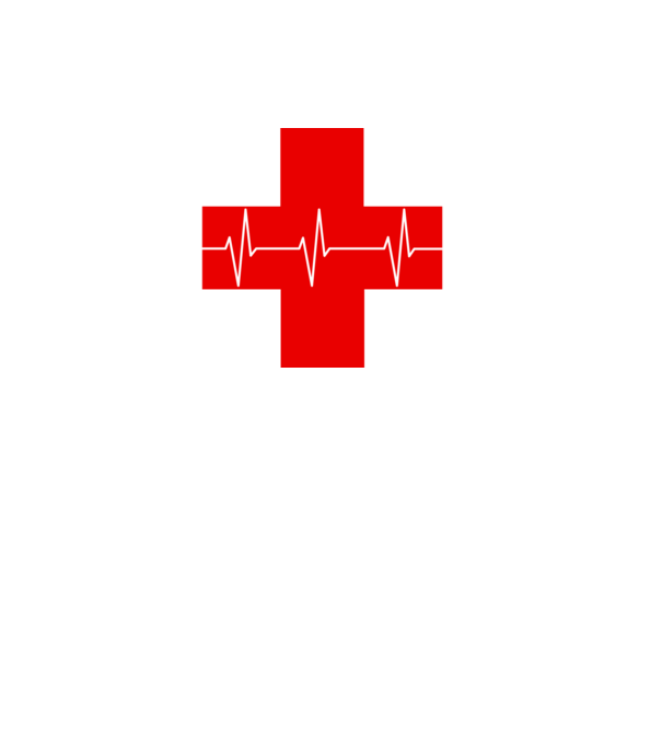 Red Cross EKG minta fehér pólón