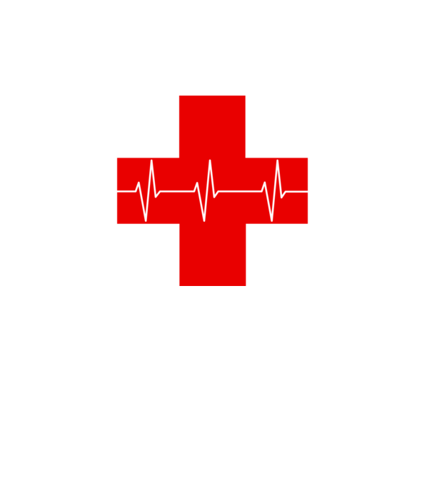Red Cross EKG minta fehér pólón