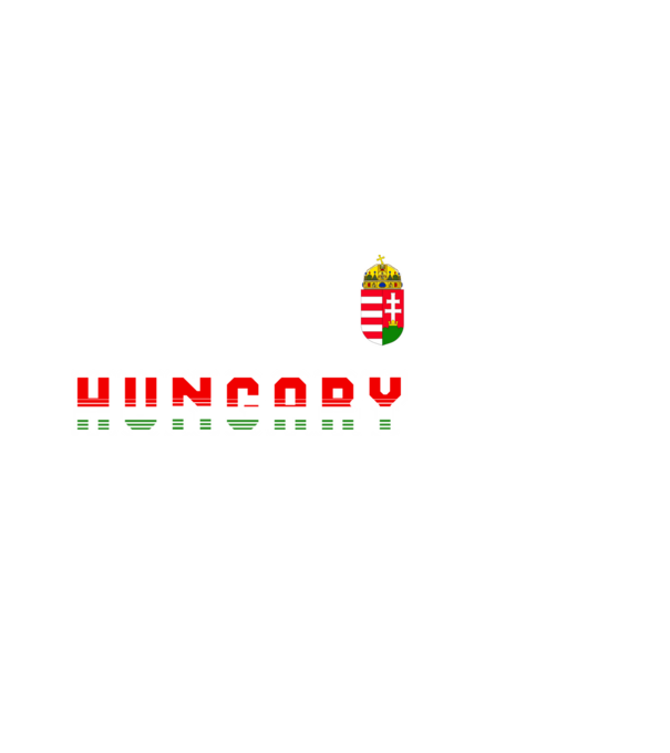 Hungary címer minta fehér pólón