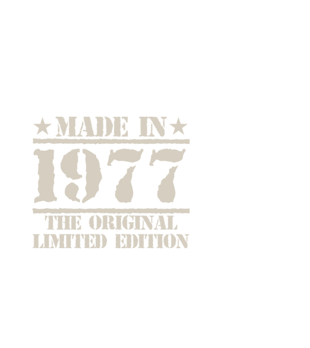 Made in 1977 minta fekete pólón