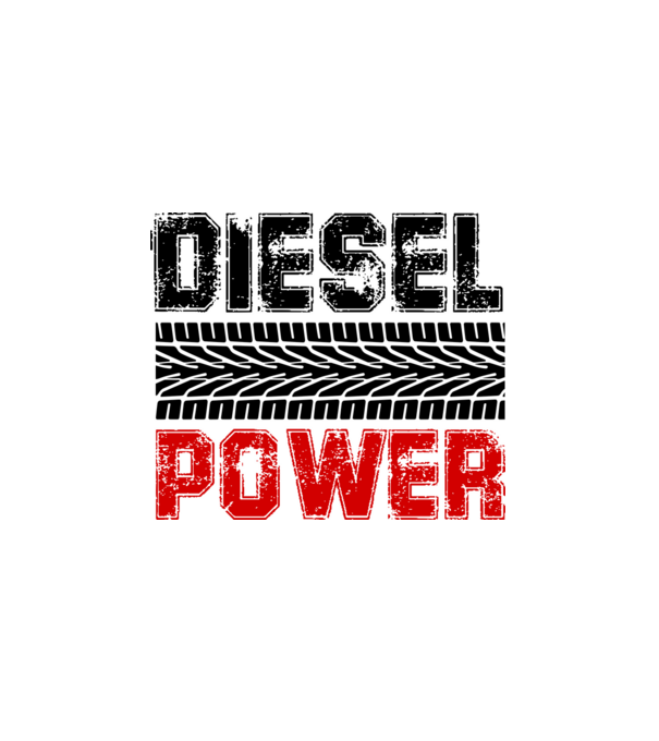 Diesel Power (black) minta fehér pólón