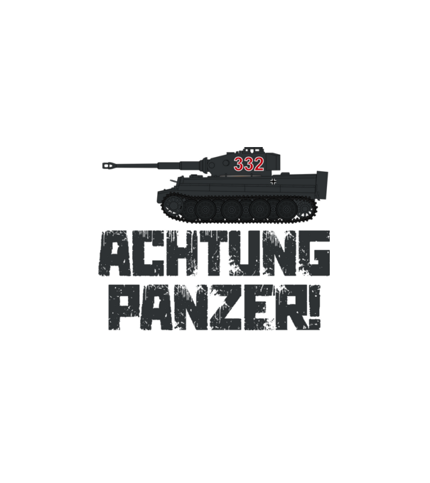 Achtung Panzer (Tigris) minta fehér pólón