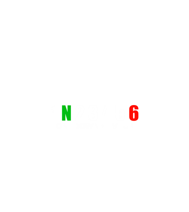 1N23456 minta fekete pólón