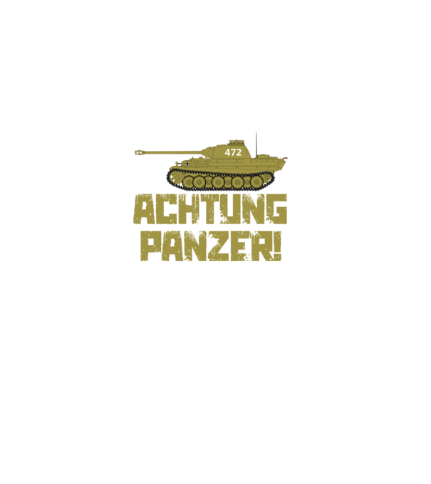 Achtung Panzer (Párduc) minta fekete pólón