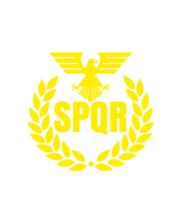 SPQR minta fehér pólón
