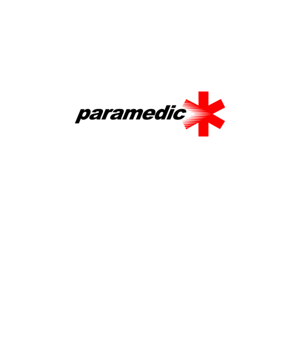 Paramedic (black) minta szürke pólón