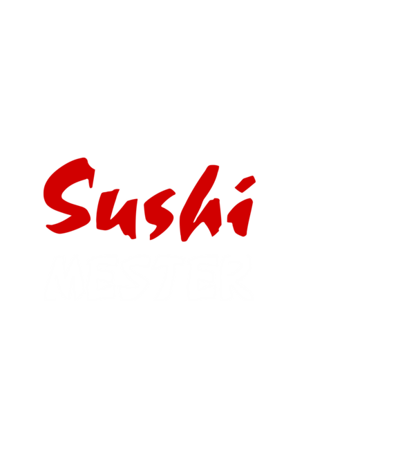 Sushi Mester minta fekete pólón