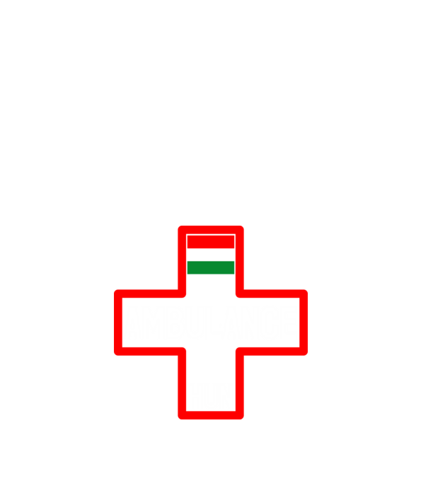 Ambulance HUN minta fehér pólón