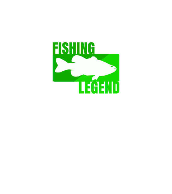 Fishing Legend (zöld) minta fekete pólón