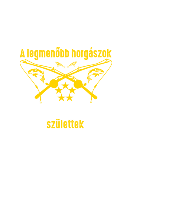 Horgász - Szeptember minta fekete pólón