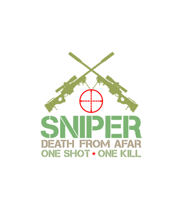 Sniper (one shot) minta fehér pólón