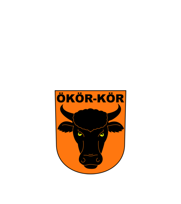 Ökör-kör (orange) minta homokszín pólón