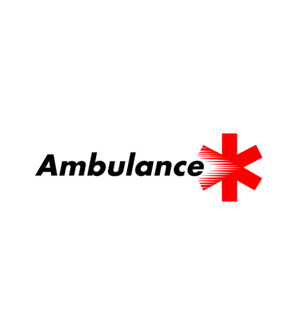 Ambulance minta fehér pólón