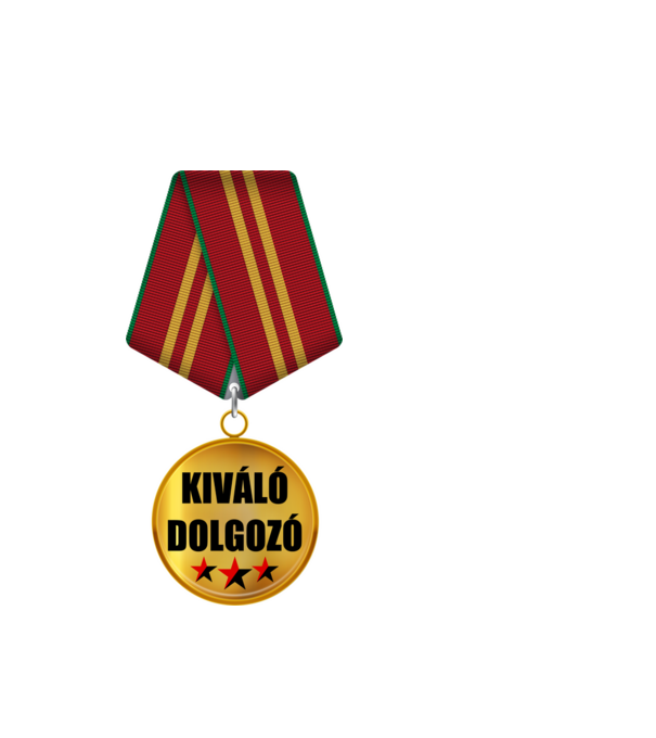 Kiváló dolgozó minta fehér pólón