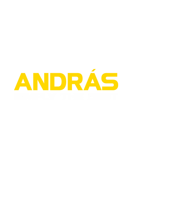 András (Egyszerűen a legjobb) minta fekete pólón