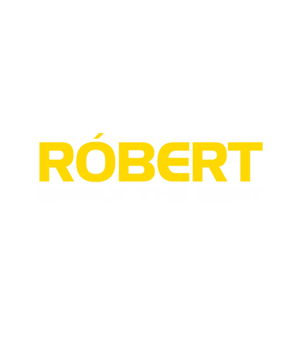 Róbert (Egyszerűen a legjobb) minta fehér pólón