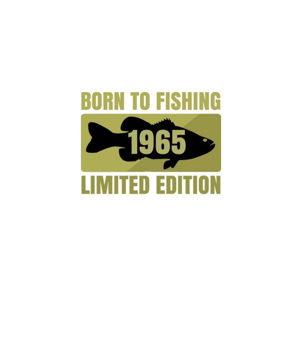 Born to Fishing 1965 minta fekete pólón