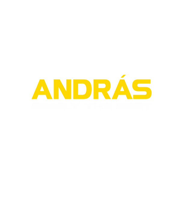 András (Egyszerűen a legjobb) minta fekete pólón