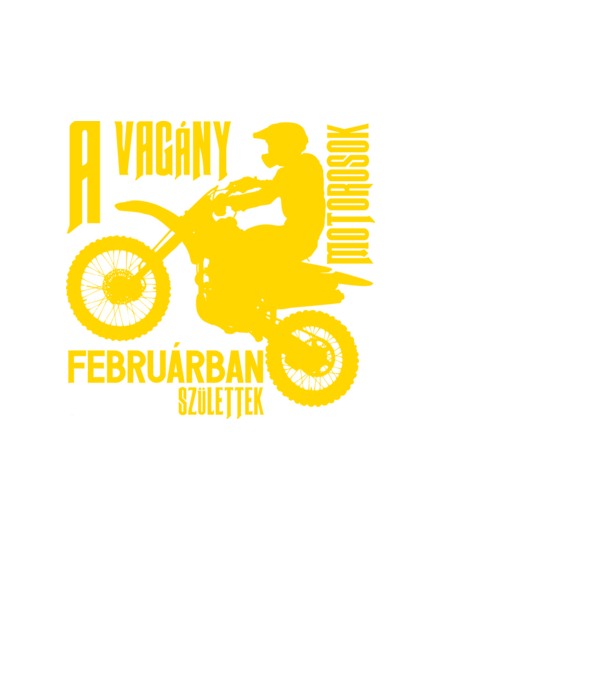Vagány motoros (február) minta fekete pólón