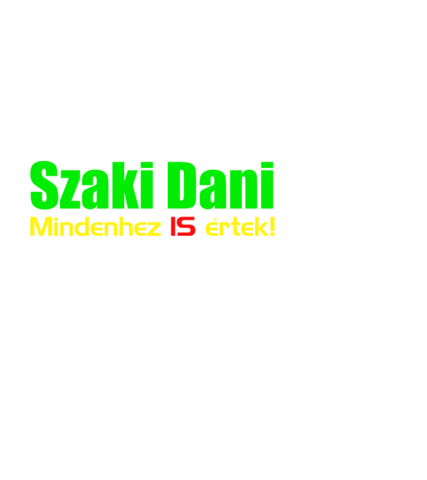 Szaki Dani minta fekete pólón