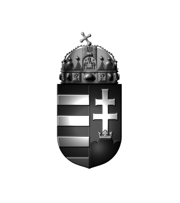 Címer (szürke) minta fehér pólón