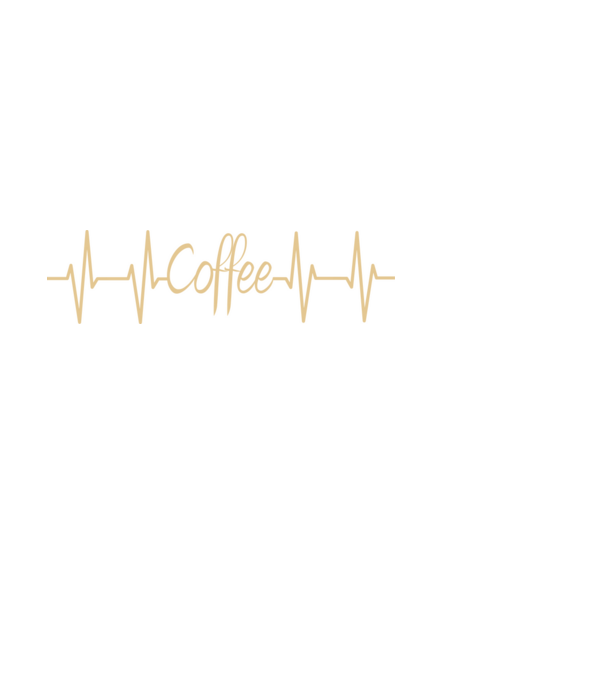 Coffee EKG minta fekete pólón