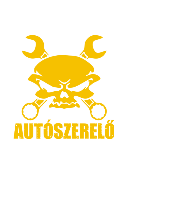 Autószerelő minta fekete pólón
