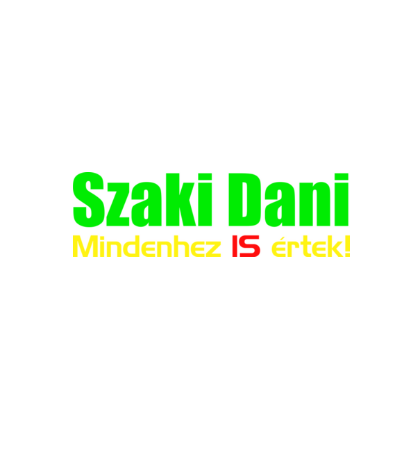 Szaki Dani minta fekete pólón