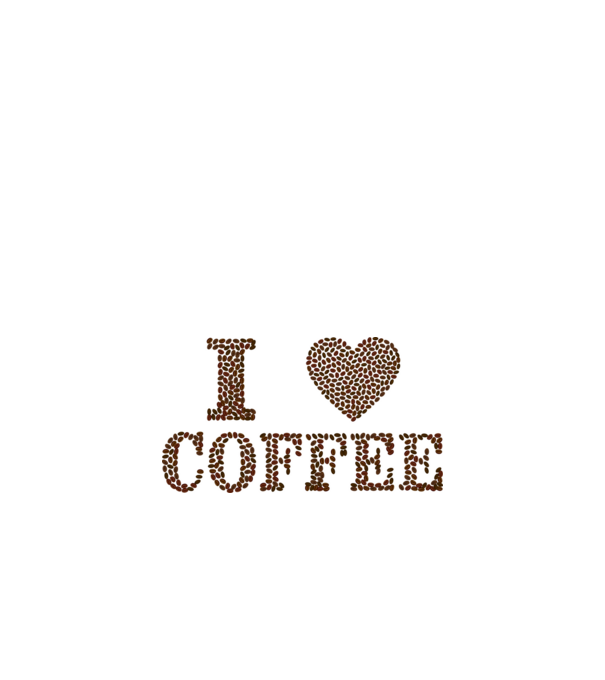 I love Coffee minta homokszín pólón