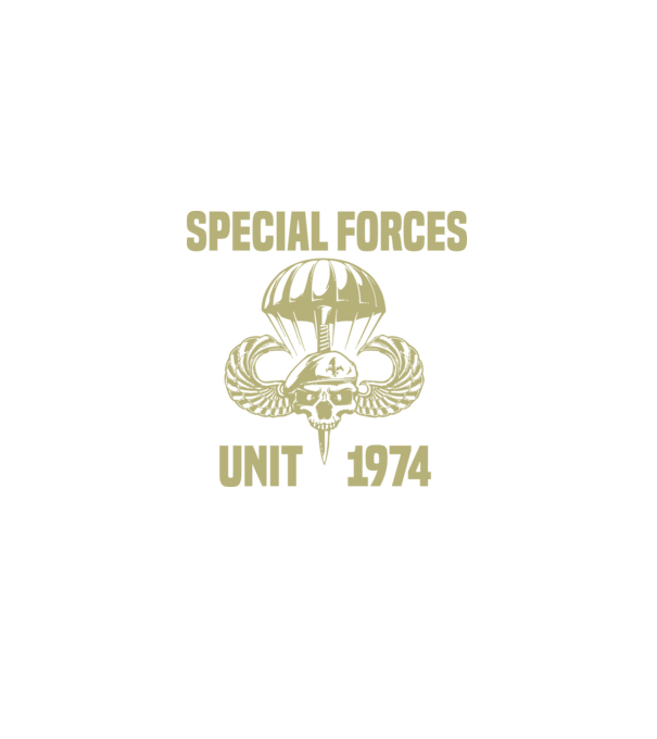 Special Forces Unit 1974 minta fekete pólón