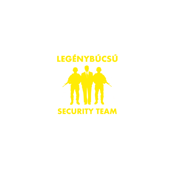 Legénybúcsú Security Team  minta farmerkék pólón