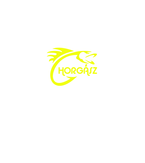 Horgasz (yellow) minta szürke pólón