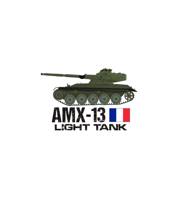 AMX-13 minta fehér pólón