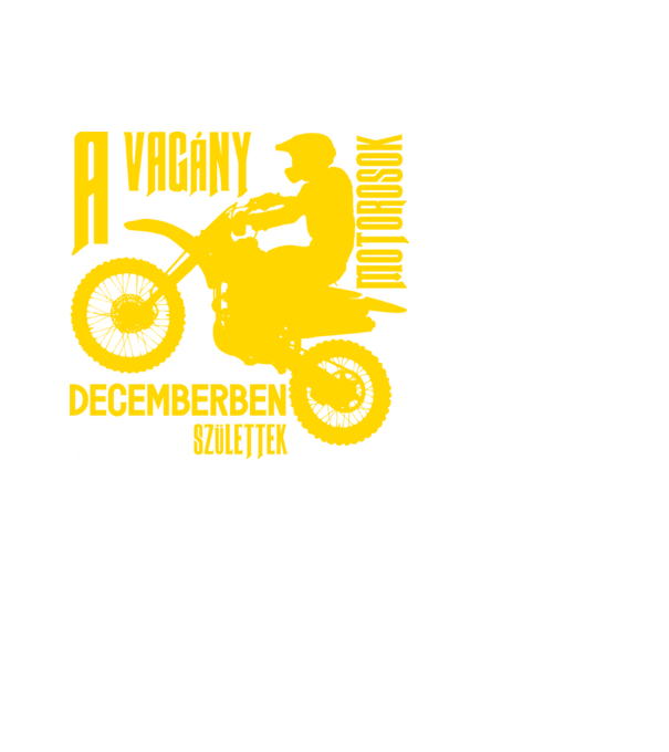 Vagány motoros (december) minta fekete pólón