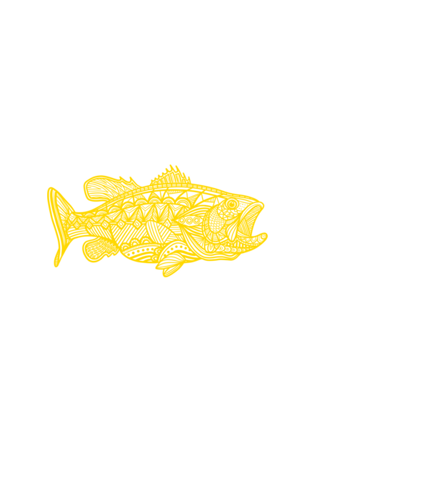 Abstract fish minta fekete pólón