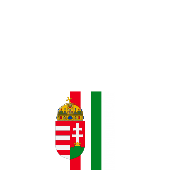 Magyarország (címer és zászló) minta fehér pólón